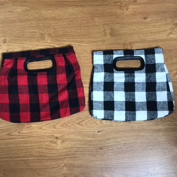 Handbags - Black and White & Red and Black Clutch Purse